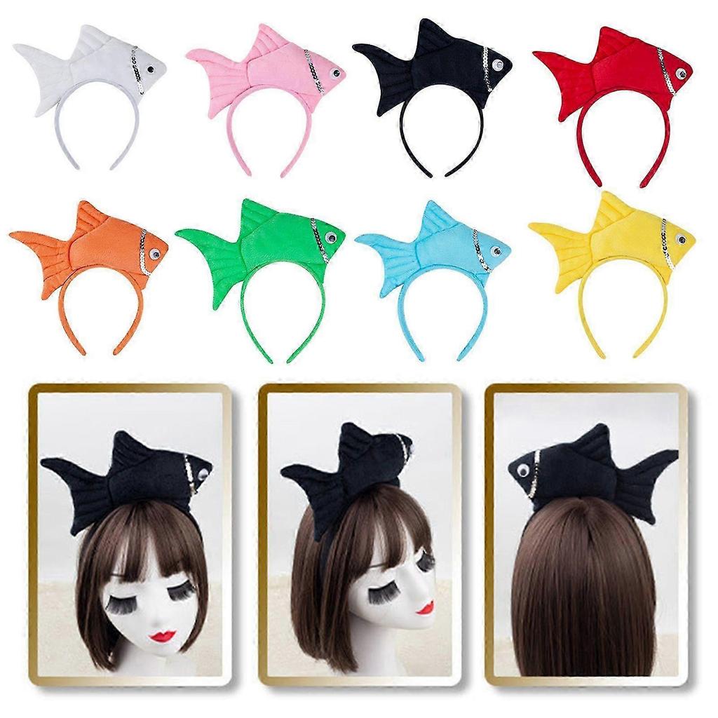 Mengxi Goldfish Headband Fish Design Costume Hair Hoop Adjustable Headband Cosplay Props Party Dress Up Birthday Supplies-zyb