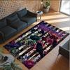 Gothic Theme Crystal Velvet Floor Rug Personalized Custom Name Text Warm Carpet Home Decoration