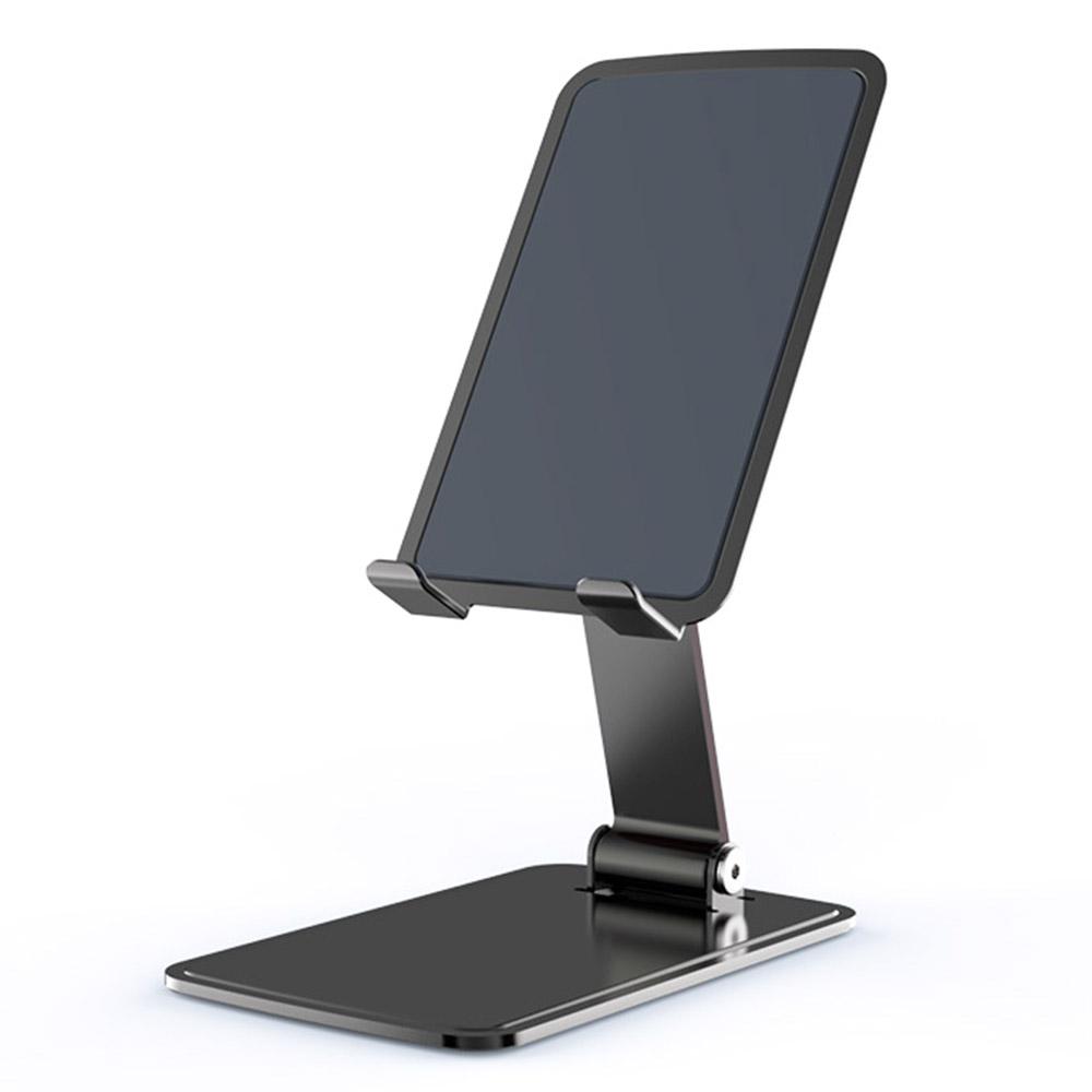 

T15 Алюмінієвий сплав Складана підставка для телефону Портативний настільний тримач для мобільного телефону Black