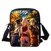 Cartoon Adjustable Straps NARUTO Shoulder Bags Light Weight Crossbody Bags For Boys & Girls Age 6-10, Secure Zipper Closure.