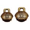 Vintage Style Prosperity Bell Charm Crafted From Copper With Customizable Design For Necklace Accessories