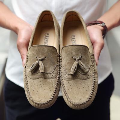 Fashion Tassel Flat Casual Shoes Men Brand Suede Leather Shoe Loafers Slip-on Classic Comfortable Driving Shoe Wedding Male Dress Shoes
