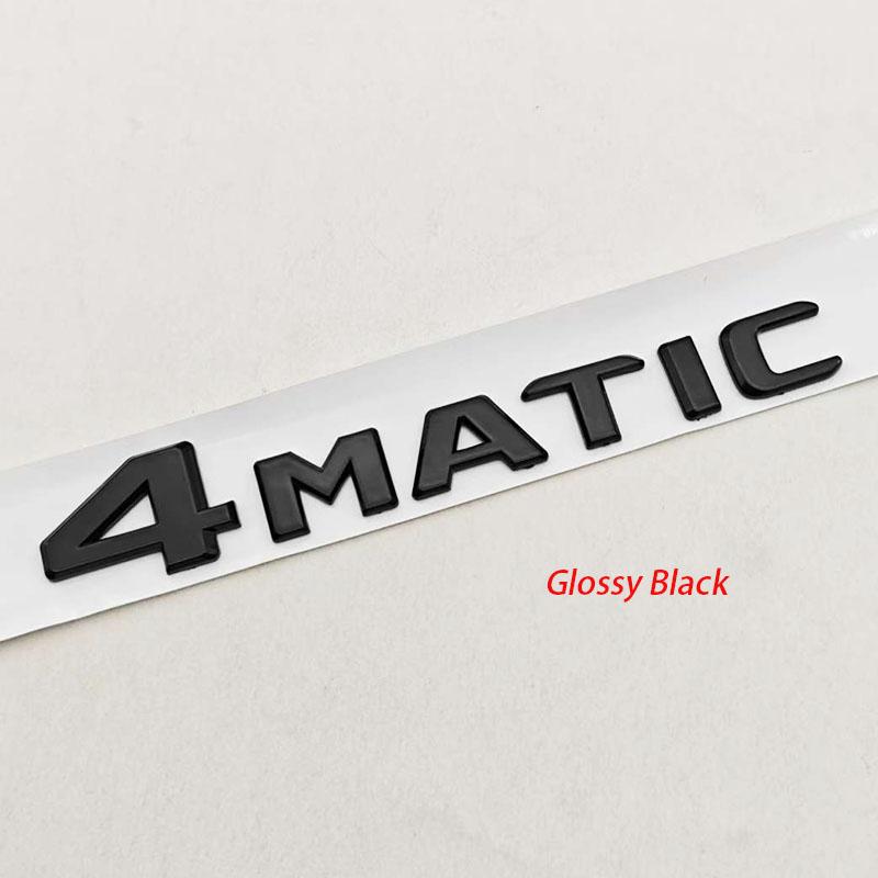 For Mercedes Benz 4MATIC Fender Side Badge Rear Trunk Emblem Decals ABS Car Styling Logo 4 MATIC Auto Sticker Accessories