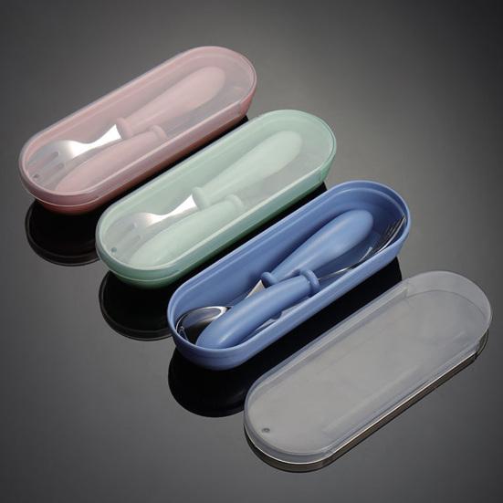 1 Set Cutlery Set Eco-friendly Heat Resistant Food Grade Comfortable To Grip K Spoon Kit Students