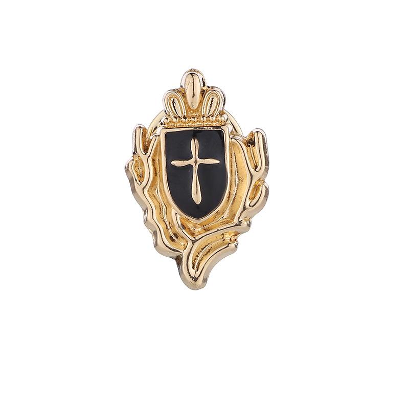 Korean Small Cross Brooches for Women and Men Shirt Suit Collar Pins Fashion Crown Badge Accessories High Quality Jewelry Gifts