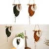 Leaves Woven Tapestry Decoration Bohemian Cottons Handmade Wall Art Leaf Tassel Macrame Hanging