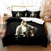 Rock Star Kurt Cobain Bedding Set, Duvet Cover & 2 Pillowcases, Classic Musician Pattern Breathable Fabric All Season Use