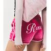 RAWMANTICS Raw Logo Velvet Hot Dolphin Pants Hot Pink
