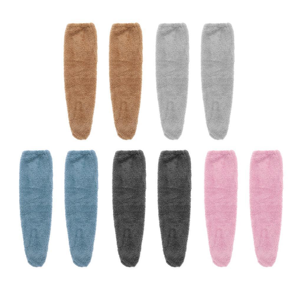 Women Thigh High Long Socks Stockings Fluffy Over the Knee Fleece Slipper Socks