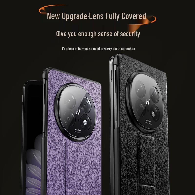 OPPO Find N5 Genuine Leather Flip Case with Wrist Strap