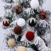 4pcs 8cm Christmas Tree Hanging Balls Glitter Xmas Ball Ornaments  Merry Christmas Decor