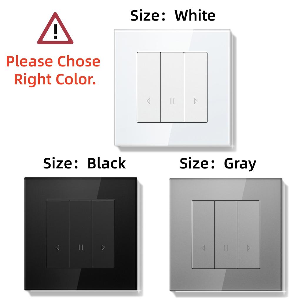 BSEED Wifi Curtain/Light/Roller Switch Series Smart Click Switches Shutter Yellow Backlight Glass/Plastic Frame Tuya APP Switch