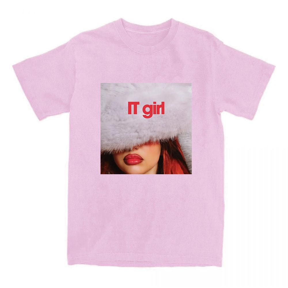 JADE IT Girl Single Printing T-shirt 2025 New Fashion Men Women Tshirt Cotton Round Neck Comfortable Tee-shirt Aesthetic Clothes