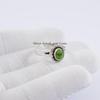 Oval Green Copper Turquoise Ring: 925 Sterling Silver December Birthstone Ring, Dainty Ring
