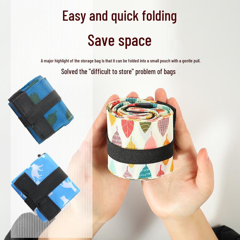 Japonská skládací nylonová cestovní a úložná taška s potiskem