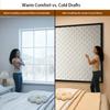 Window Windproof, Warm Curtain, Cold Double Thick Blackout Curtain, Soundproof Cotton Window Easy Install Cold-Blocking Design for Warm Winter Home