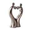 Abstrakt Par Hjärta Staty Hjärta Form Romantisk Staty Skrivbord Hand i Hand Figurer Fotografi Rekvisita Hem Inomhus Ornament För
