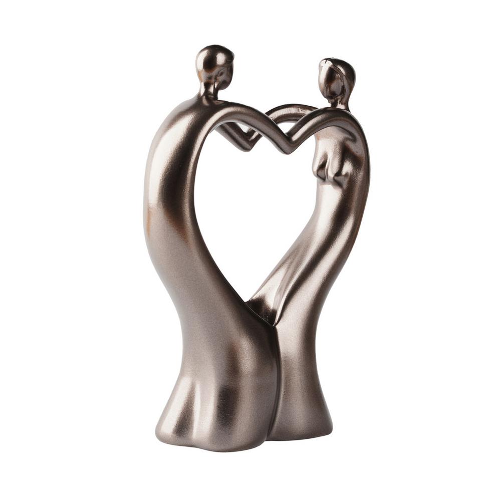 Abstrakt Par Hjärta Staty Hjärta Form Romantisk Staty Skrivbord Hand i Hand Figurer Fotografi Rekvisita Hem Inomhus Ornament För