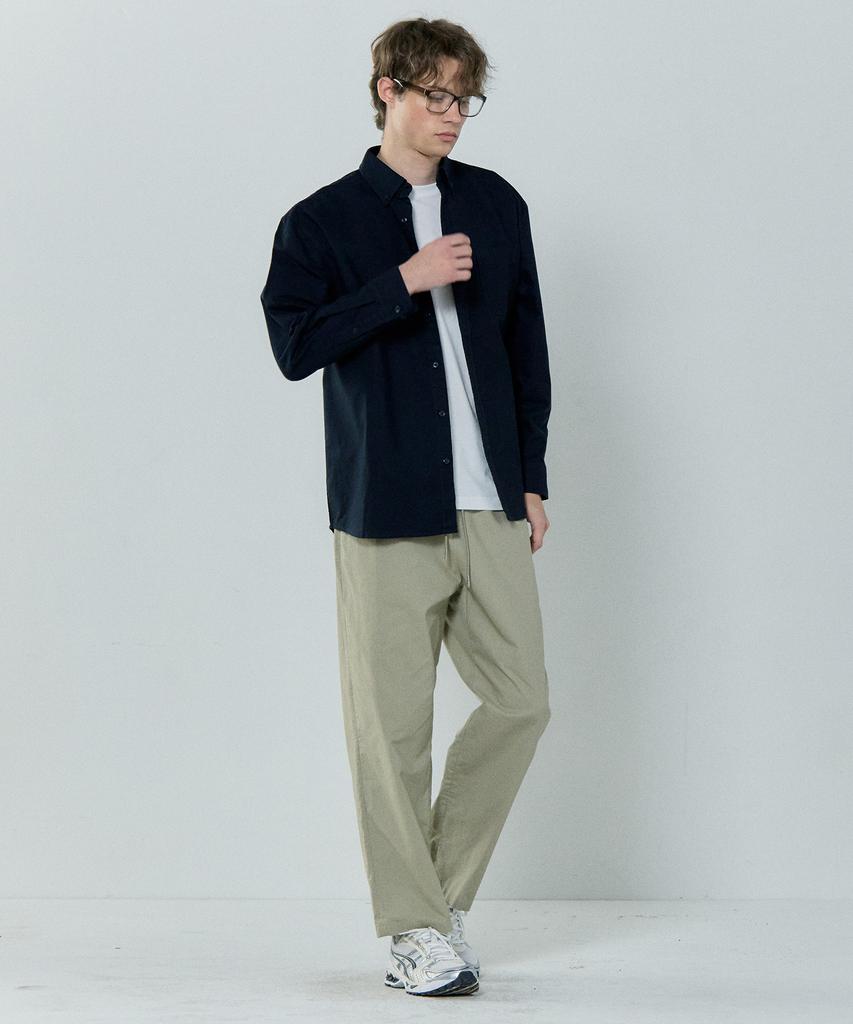 BASIC HOUSE Cotton Linen String Wide Pants Lzpt3105