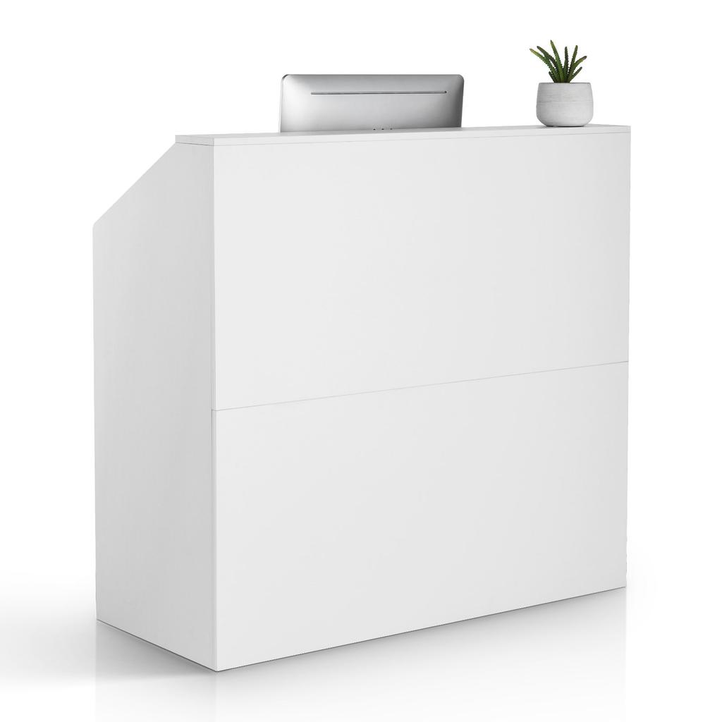 VEVOR Reception Desk, 46.46 x 19.69 x 43.90 in Rectangular Front Counter Table, Office Reception Desk, Retail Counter and Front Reception Counter