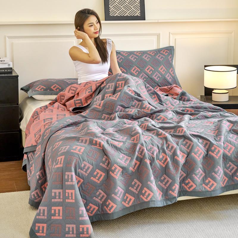 

Двошарова ковдра з чистої бавовняної марлі – Бавовняний плед з довговолокнистої бавовни для сну та покривало для ліжка 150*200 Single Towel Blanket