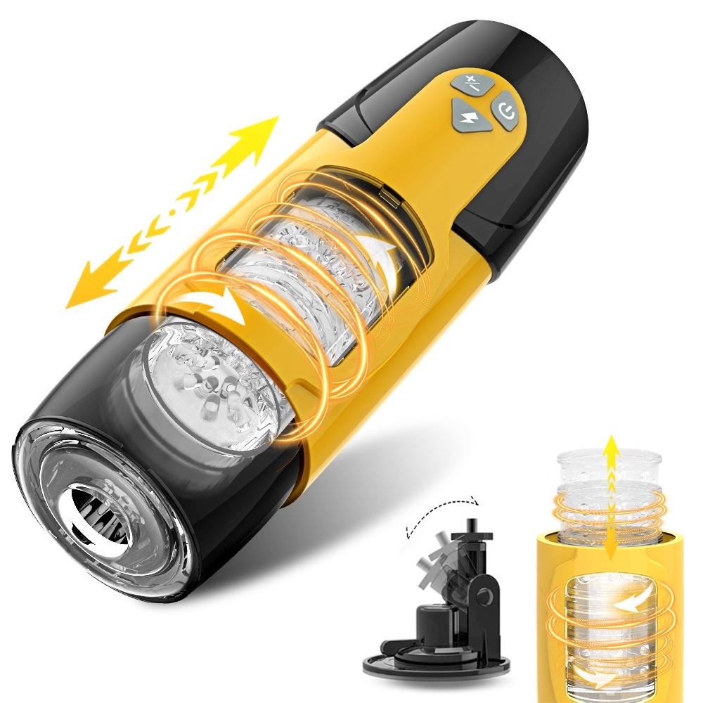 Telescopic Rotation Male Masturbator Vagina Masturbation Blowjob Automatic Male Mastubator Cup Adults Piston Sex Toys for Men