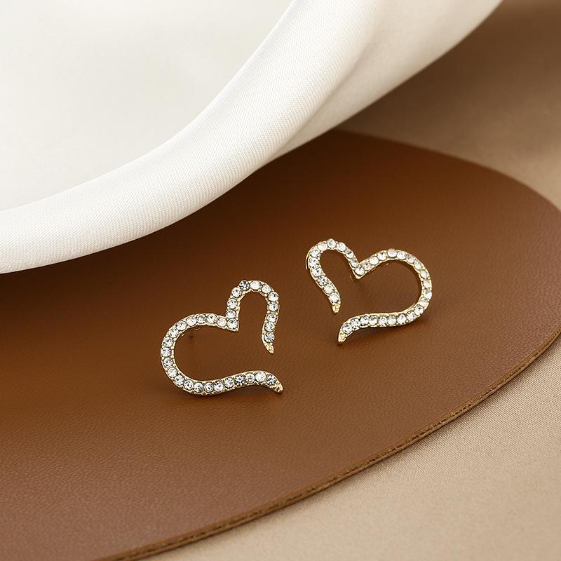 Boucles d'oreilles clous Petite Perle Aiguille Argent Tempérament Haut de gamme Géométriques Boucles d'oreilles pour Trou d'oreille Mignonnes Serties de Diamants Boucles d'oreilles Personnalisées