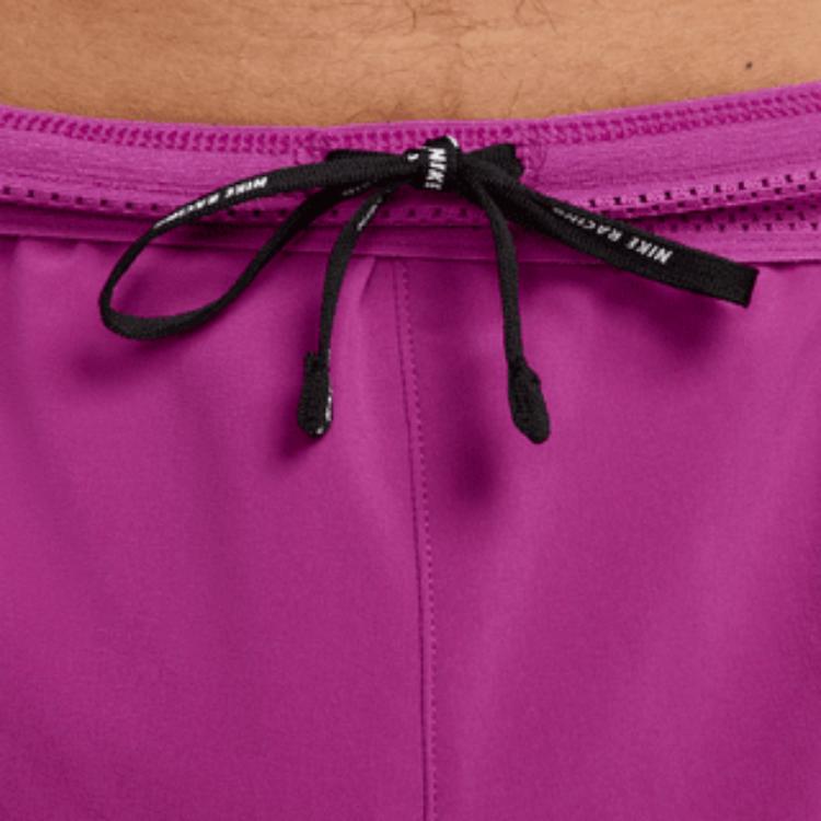 Nike Aeroswift Solid Color Logo Print Breathable Sports Loose Fit Drawstring Casual Shorts Men shorts Hot-Purple FN3352-518