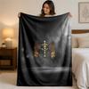 Rammstein Print Flannel Blanket Cozy Lightweight Plush Throw Blanket For Bed Sofa Household Use