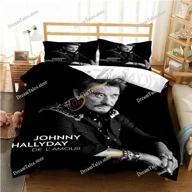 France Rock Singer J-Johnny H-Hallyday Bedding Set Single Twin Full Queen King Size Bed Set Aldult Kid Bedroom Duvet Cover Sets7