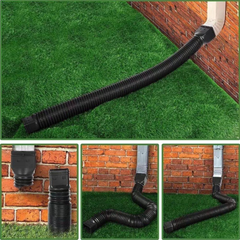 Durable Downspout Extender Flexible PE Drainage Extension Pipe Rain Gutter Extension  Outdoor Villa