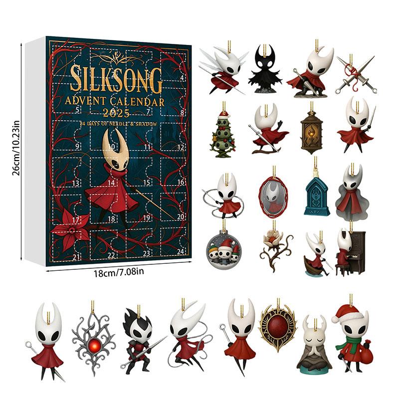 2025 Hollow Knight 2d Models Christmas Advent Calendar Cartoon Action Figure Collection Ornament Gifts Surprise Blind Box Toy