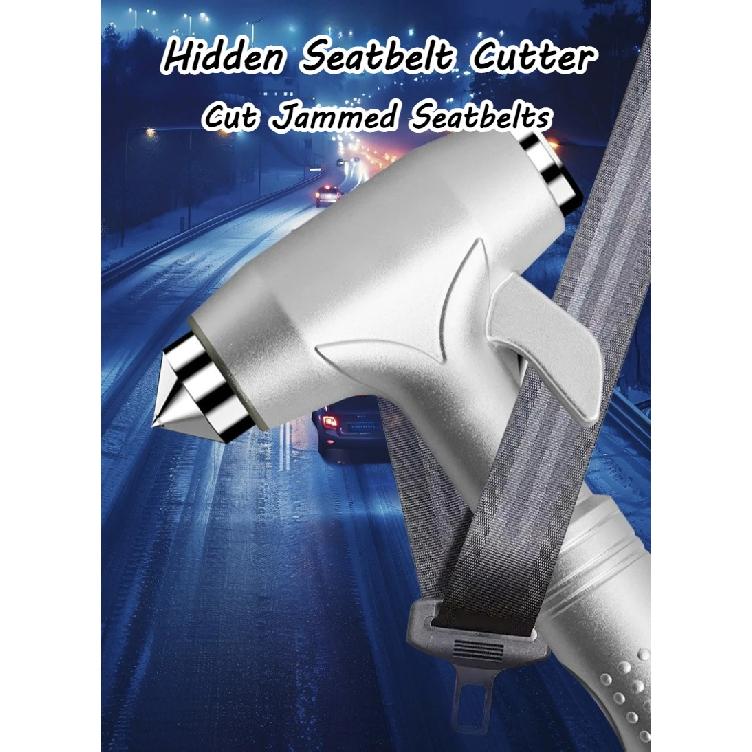 Portable Multifunctional Car Emergency Safety Hammer Window Breaker Hidden Seatbelt Cutter Vehicle Escape Tool Auto Rescue Tool