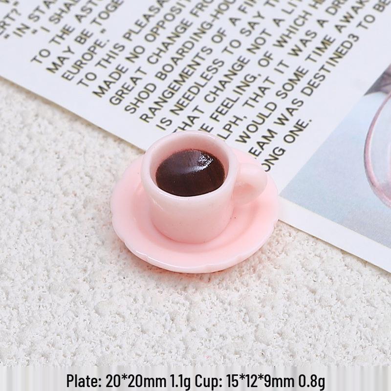 Handmade Cartoon Resin Accessories: DIY Cream Glue, Coffee Cup Ornaments, and Decorative Food Toys for Dollhouses