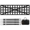 Tailgate Net, 54 In X 18 In, Heavy Duty Cargo Net for Truck Bed with 4 Adjustable Telescopic Straps, Cross-reinforced Design