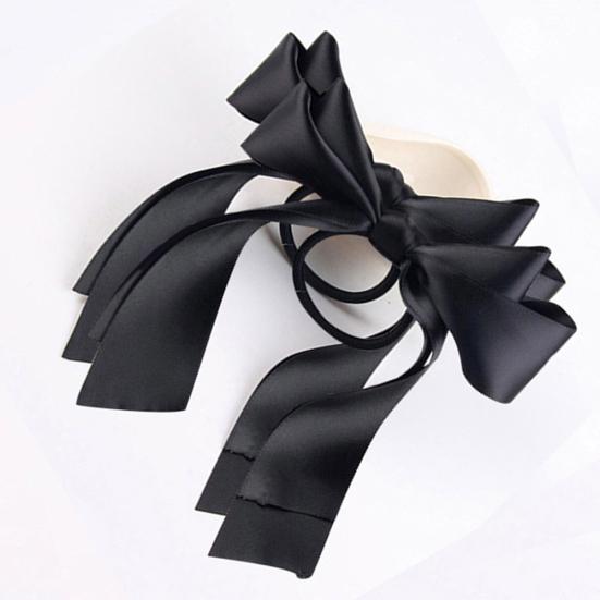 2 Pcs Ribbon Rope Bowknot Hair Ties Elastic Hair Band Girl Hair Accessories