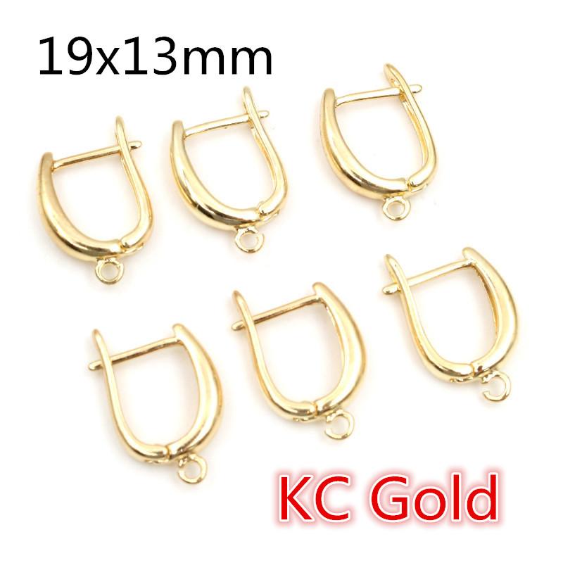 10pcs 3-Styles Gold Color French Earring Hooks Lever Back Open Loop Setting for DIY Earring Clips Clasp Jewelry Making Findings