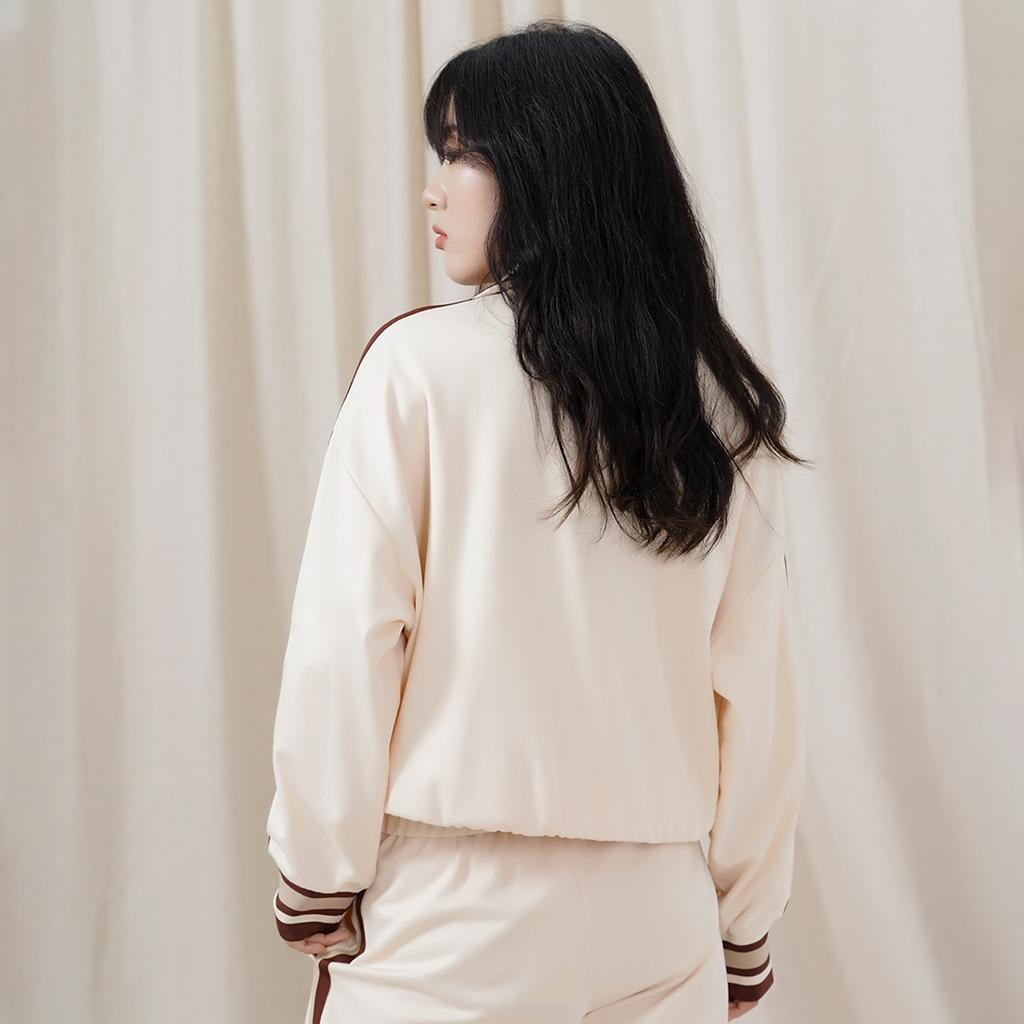 (WMNS) New Balance Half Zip Sweatshirt Asia Sizing 'Cream White Red' Women's AWT23561-MCU