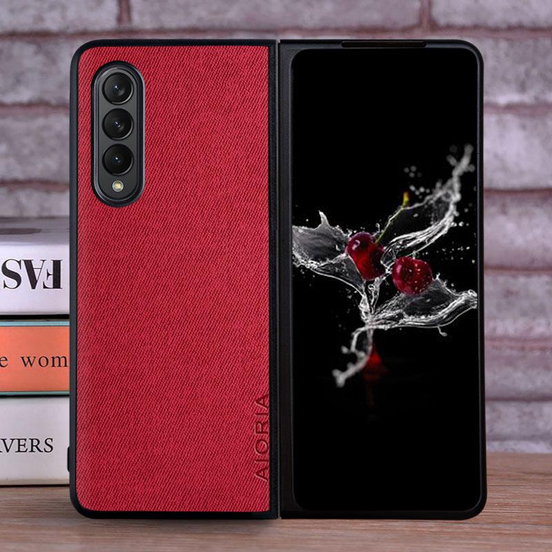 Case for Samsung Galaxy Z Fold 6 Coque Luxury Textile Leather Cover Funda for Samsung Galaxy Z Fold 6 Case Capa