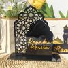 Ramadan Kareem Acrylic Ornament White Gold Acrylic Table Decoration Eid Mubarak Ornament Muslim Islamic holiday party decoration