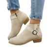 Four Seasons Large Size Women's Shoes Solid Color Pointed Casual Side Zipper Low Heel and Naked Boots Women