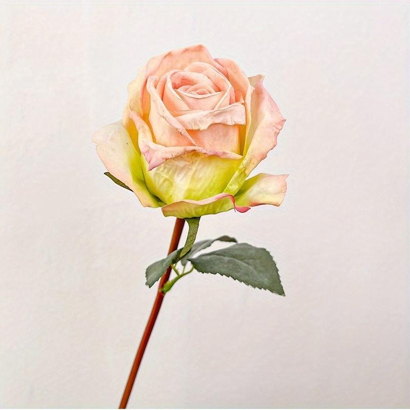 1Pc Baked Edge Greek Rose Artificial Flower Bouquet for Wedding Home Decoration Holiday Decoration Valentine's Day Gift Birthday