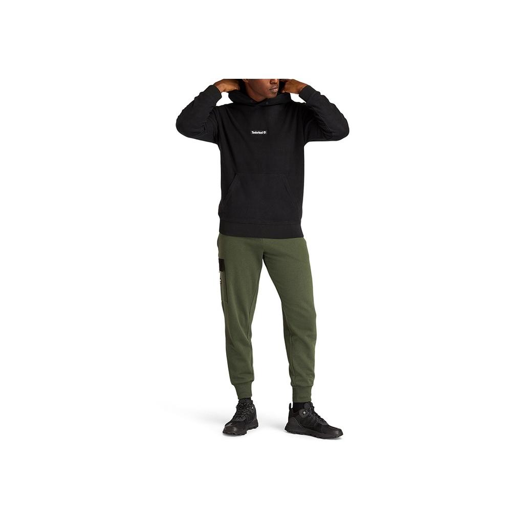 Timberland Fleece Lined Hooded Sweatshirt Men Sweatshirts Black A22GC-001