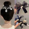 New Lace Bow Pearl Hair Claws Advanced Sense Elegant Hair Clip Women Korean Fashion Girls Daily Wear Hairpins Hair Accessories