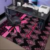 1PC Custom Name Pink Bow Theme Floor Mat Ideal for Living Room, Game Rooms, Office, Bedroom,Floor Mat Playful Design