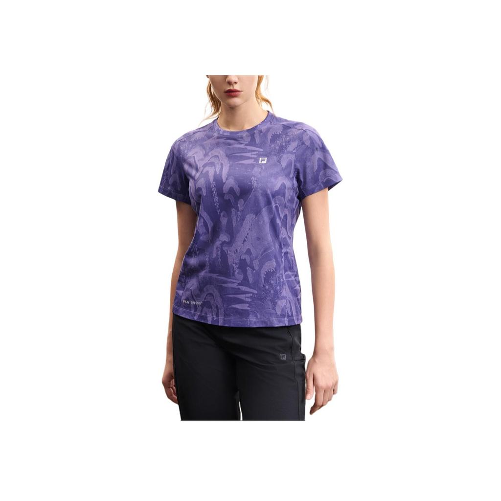 FILA Fashion Knitted Short Sleeve T-Shirt Women Tops A11W517110FZA