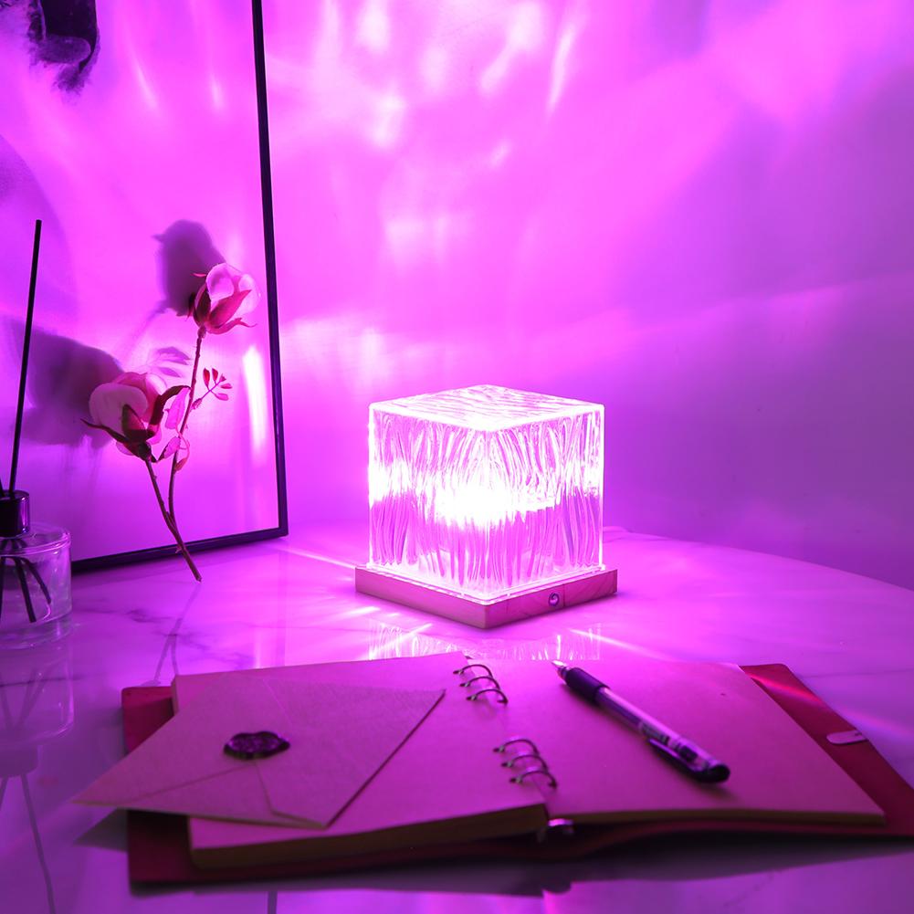 Ocean Wave Projector Lamp Northern Lights Projector Light Cube Atmosphere Light Water Wave Lamp Projector for Kids Birthday Gift