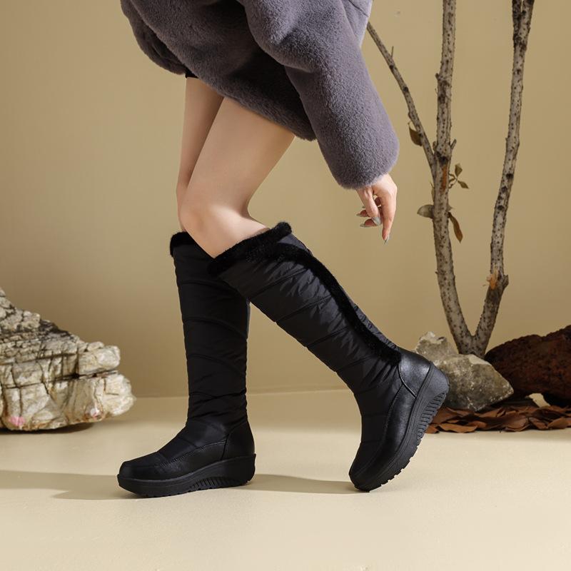 thick-soled down snow wool boots tall large-size boots thickened warm boots