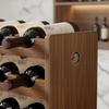 Freestanding Wine Organizer Easy Assembly Bar Furniture Solid Wood