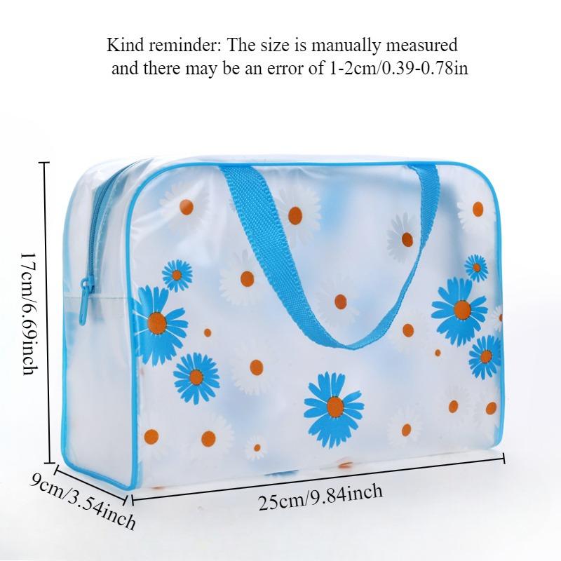 Transparent PVC Storage Bag with A Zipper, Stackable Storage Bag,Portable Toiletry Bag,Makeup Bag,For Travel, Daily Organization